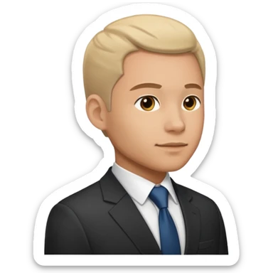 A service provider business man view side profile  sticker