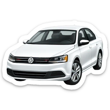 White Volkswagen Jetta  sticker