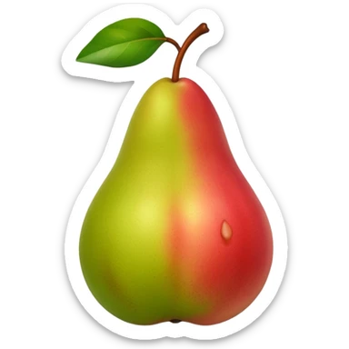 pear with red blush  sticker