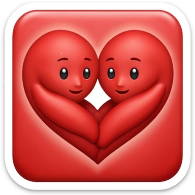 Hearts hug sticker