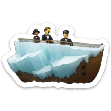 Titanic hiring a ice berg sticker