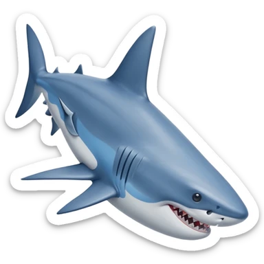 Requin avec des chaussures nike bleue  sticker