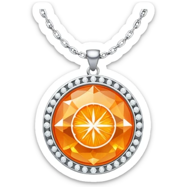 fantasy-magic-orange-necklace-diamonds sticker