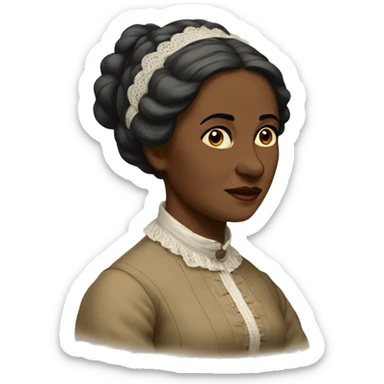 19th century woman sticker