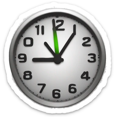 digital clock 8:30 sticker