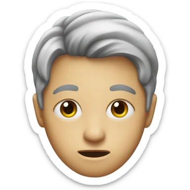 person with one eye open sticker