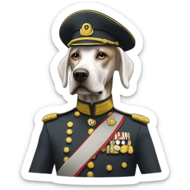 Braque de weimard commandant chez mcdo sticker