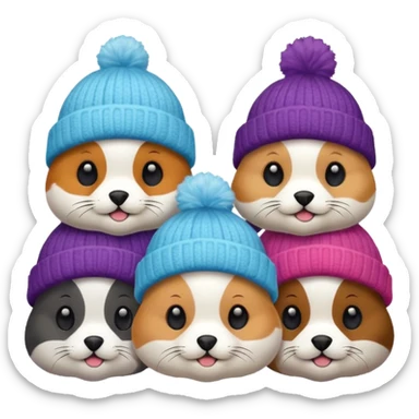 Winter Beanie Pets sticker