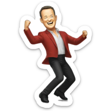 Tom hanks dancing dancing gangnam style sticker