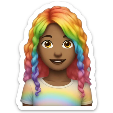 girl-with-rainbow-hair sticker