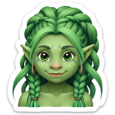 Cute female troll sticker