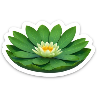 Round water lily leaf sticker