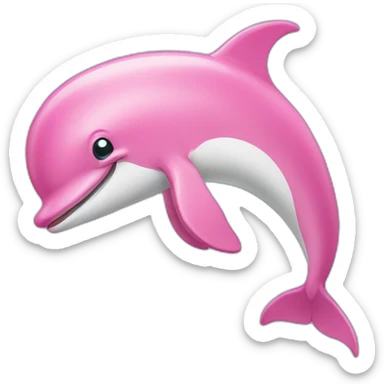A pink dolphin sticker