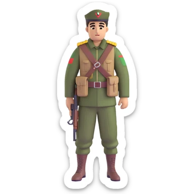 Kurdish Peshmerga fighter with traditional clothing sticker