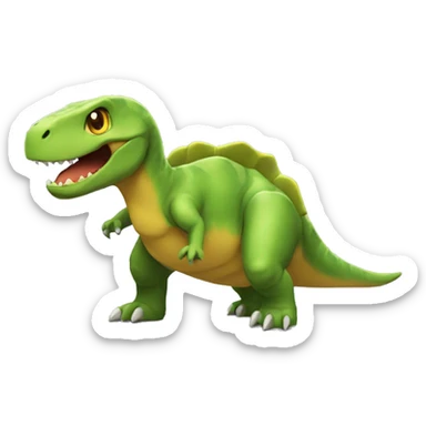 Dinosaure / tortue contre Pikachu sticker