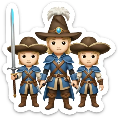 3 musketeers sticker