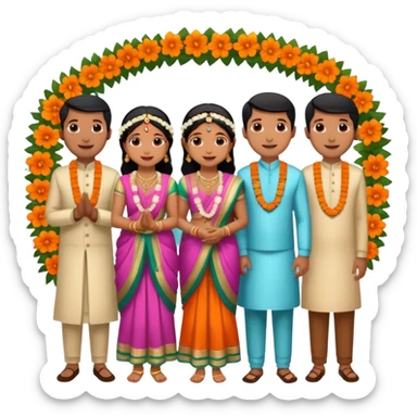 indian engagement ceremony sticker