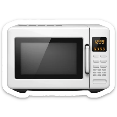 white microwave sticker