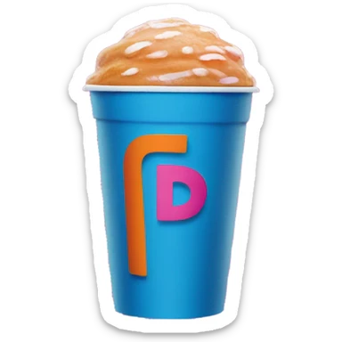 Blue Dunkin’ Donuts drink sticker