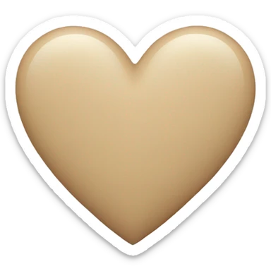 beige heart  sticker