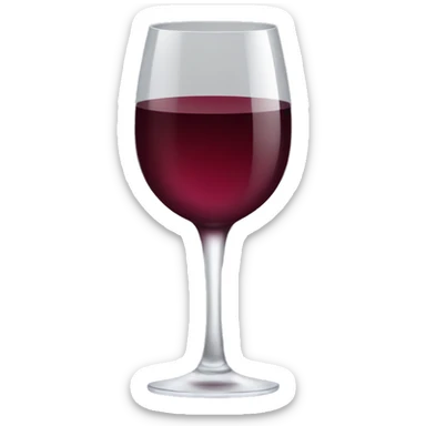 wine glass emoji that is filled to the brim with wine  sticker