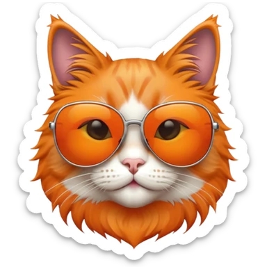 Cat with sunglasses sticker