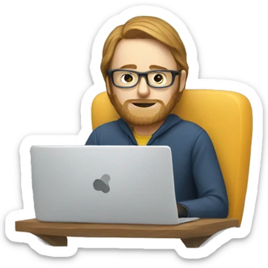 a pm and ux designer working remotely sticker