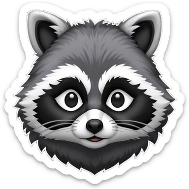 racoon but cartoon sticker