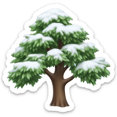snowy tree sticker
