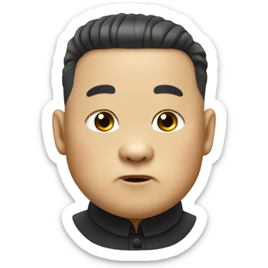 sea lion with kim jong un hairstyle sticker