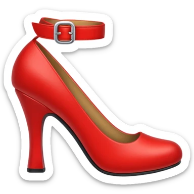 red shoe sticker