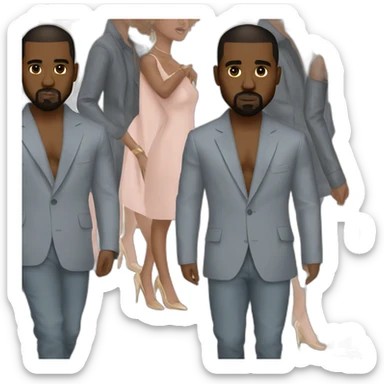 Kanye west wear dress sticker