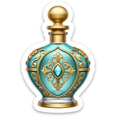 bottle of perfume exquisite large takes all the space sticker