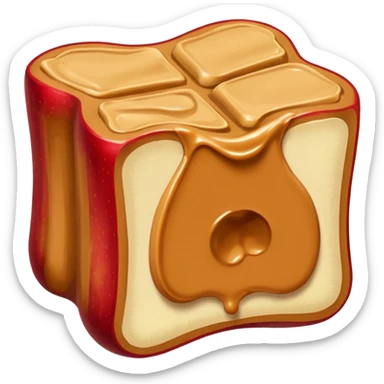 apple chunks with peanutbutter sticker