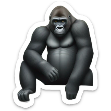 Gorilla chilling with Volodymyr Zelenskyy sticker