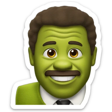 Shrek with Steve Harvey face sticker