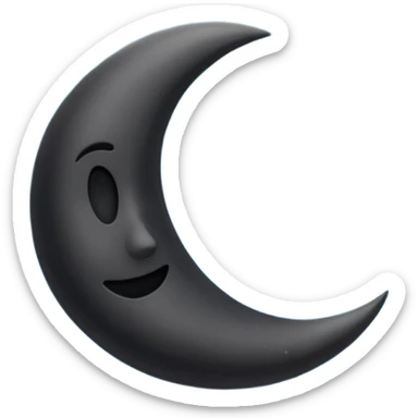 black half moon sticker
