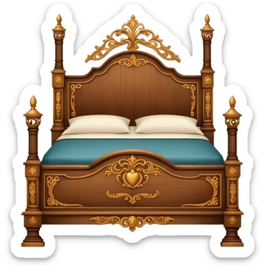 vintage antique old academia wooden aesthetic bed sticker