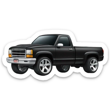 Lowered truck sticker
