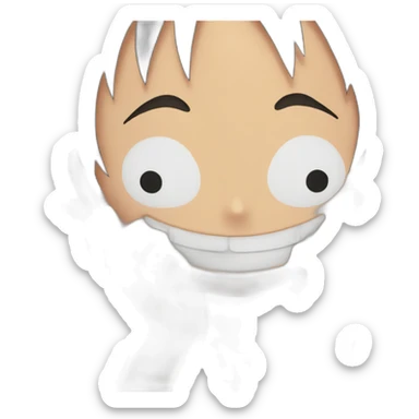 monkey d luffy forming a heart with his hands sticker