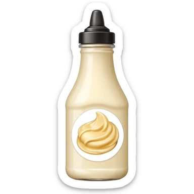 cream sauce bottle  sticker