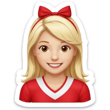 cheer leader cloth sticker