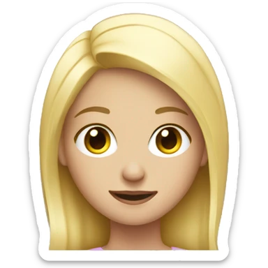 Blonde girl with laptop sticker