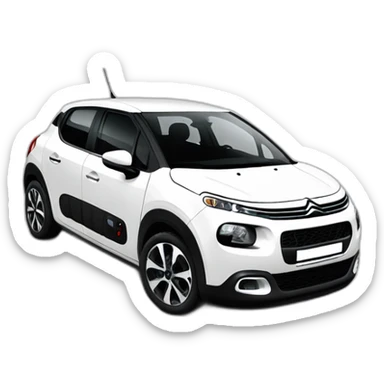 White Citroen C3 sticker