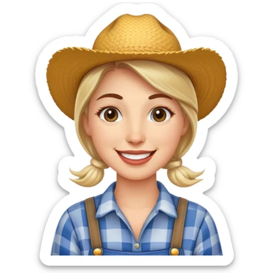 Agricultrice très contente sticker