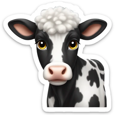 cute baby cow sticker