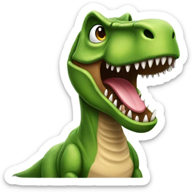 T-Rex wearing a Tito sticker