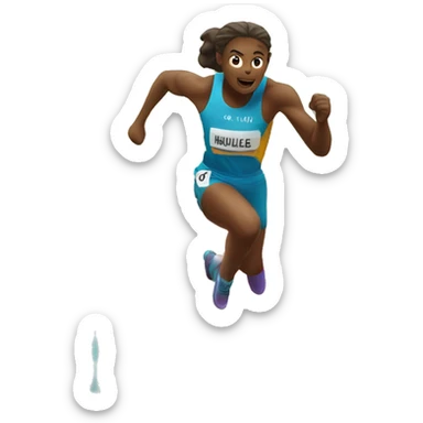 track and field hurdle sticker