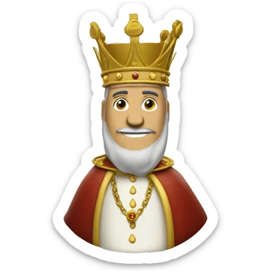 An aioli sauce bottle dressed as a king, with text saying Aioli clan sticker