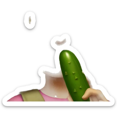 alicia eating a pickle sticker